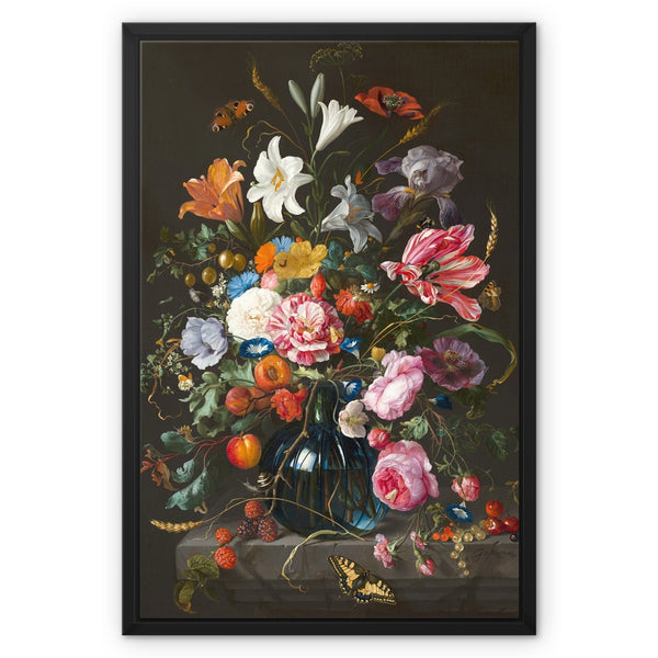 Vase of Flowers Framed Canvas