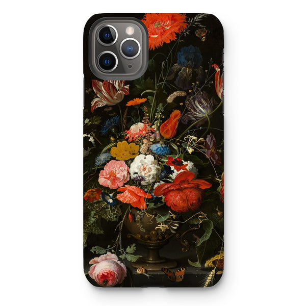 Vintage Metal Vase Flowers Tough Phone Case