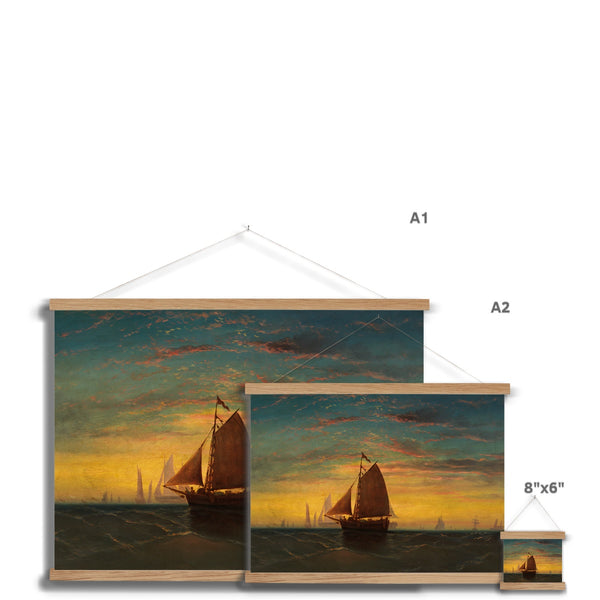 Boston Harbour Fine Art Print with Hanger