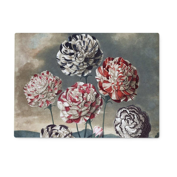 Carnations Glass Chopping Board