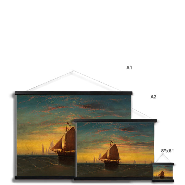 Boston Harbour Fine Art Print with Hanger