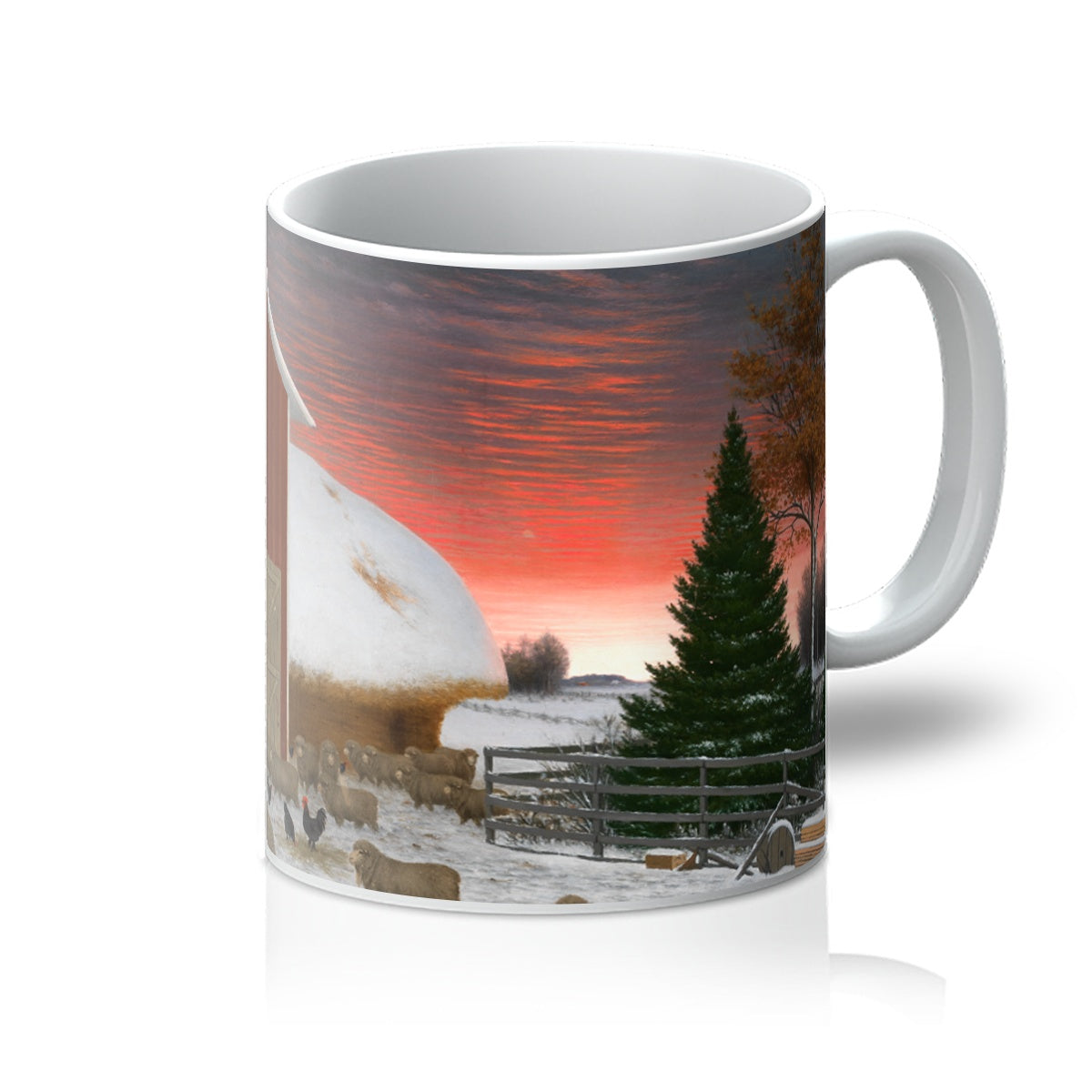 Barnyard in Winter Mug