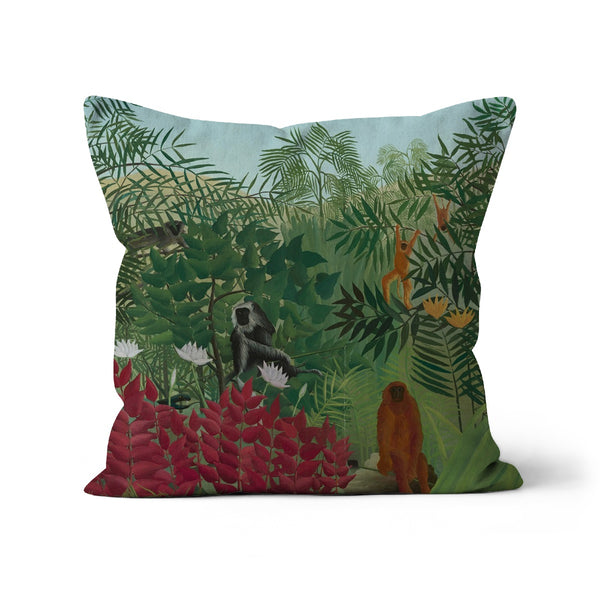 Tropical Forest & Monkeys Cushion