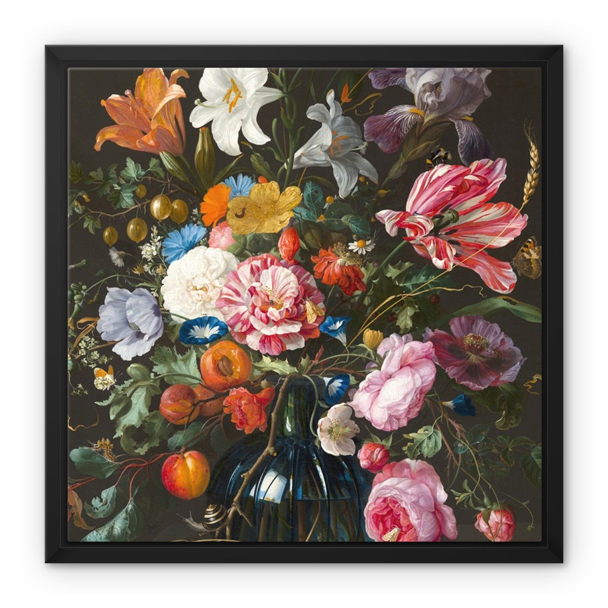 Vase of Flowers Framed Canvas