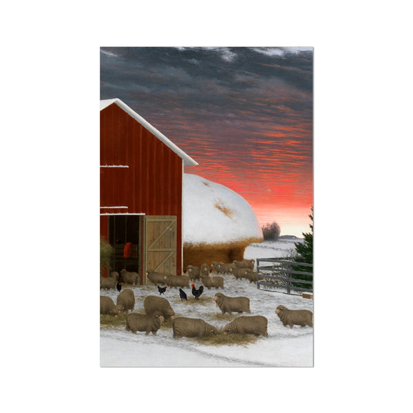 Barnyard in Winter Fine Art Print