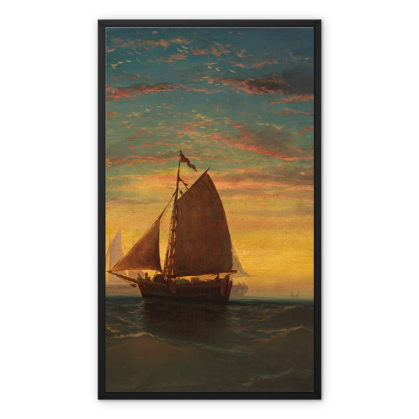 Boston Harbour Framed Canvas