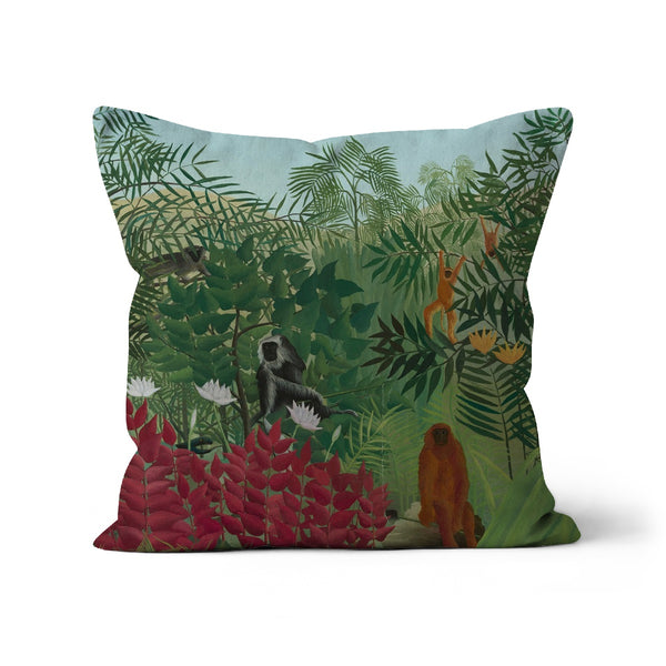 Tropical Forest & Monkeys Cushion