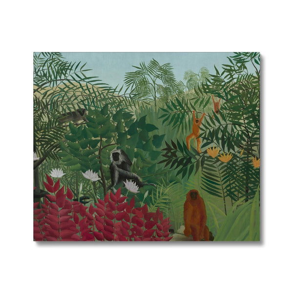 Tropical Forest & Monkeys Canvas