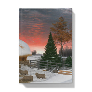 Barnyard in Winter Hardback Journal