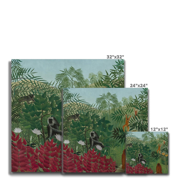 Tropical Forest & Monkeys Canvas