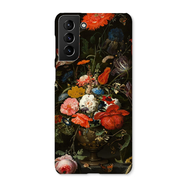 Vintage Metal Vase Flowers Snap Phone Case