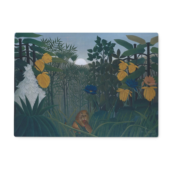 Tropical Forest & The Lion Glass Chopping Board