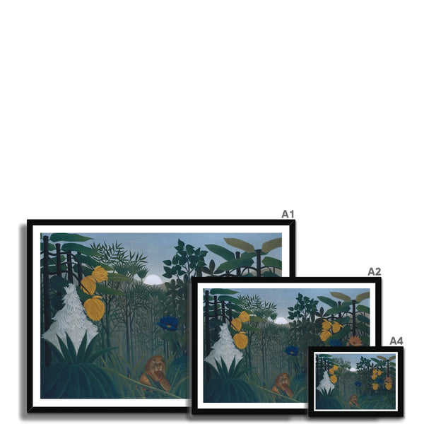 Tropical Forest & The Lion Framed Print