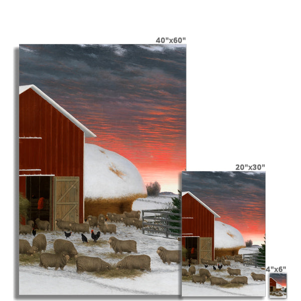 Barnyard in Winter Photo Art Print