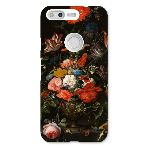 Vintage Metal Vase Flowers Snap Phone Case