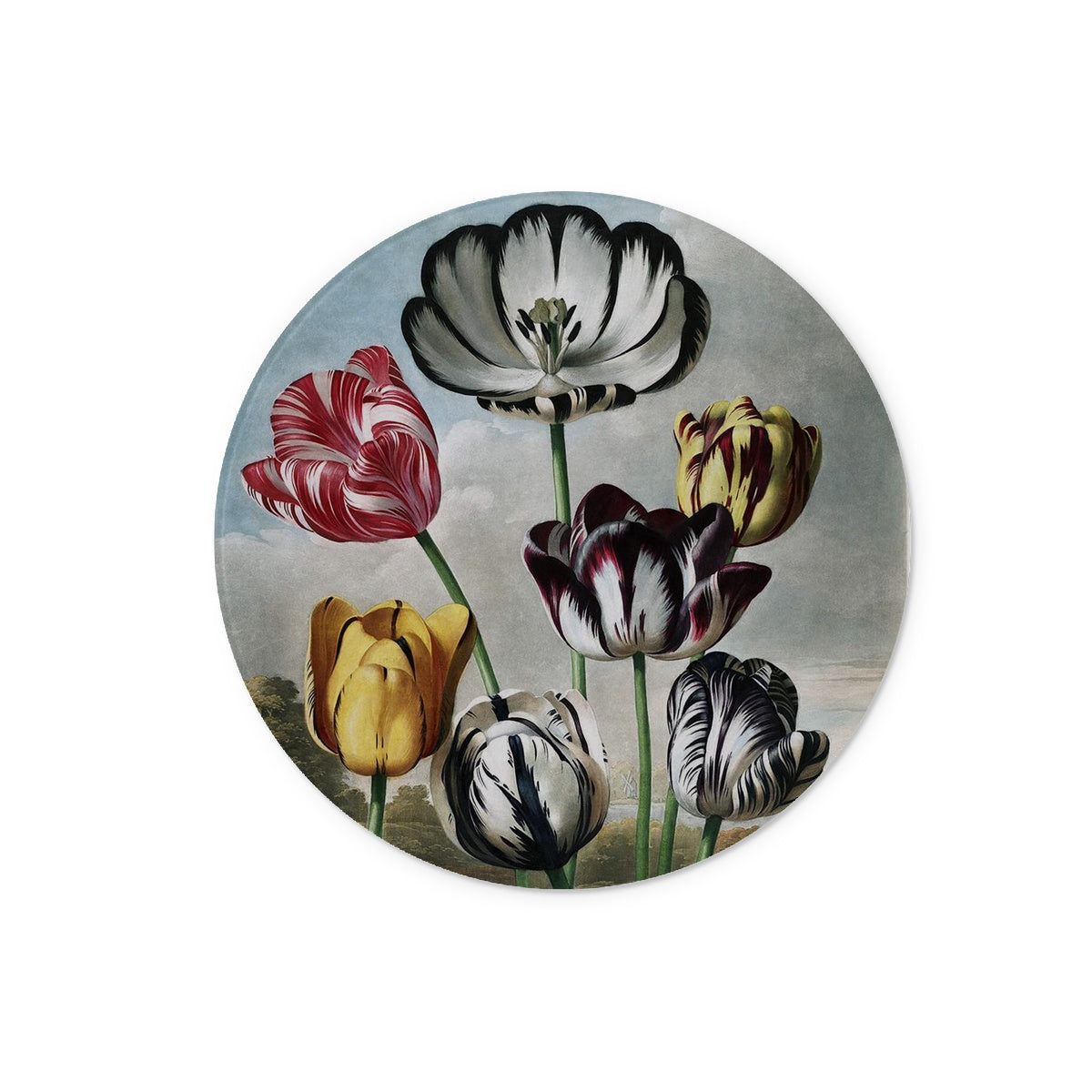 Tulips Glass Chopping Board